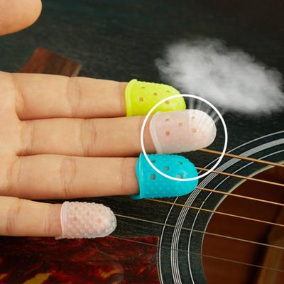 4 Adet/Set Parmak Ucu Kaymaz Havalandırmalı Tasarım Silikon Piyano Çalma Parmak Koruyucu Müzik Aleti İçin