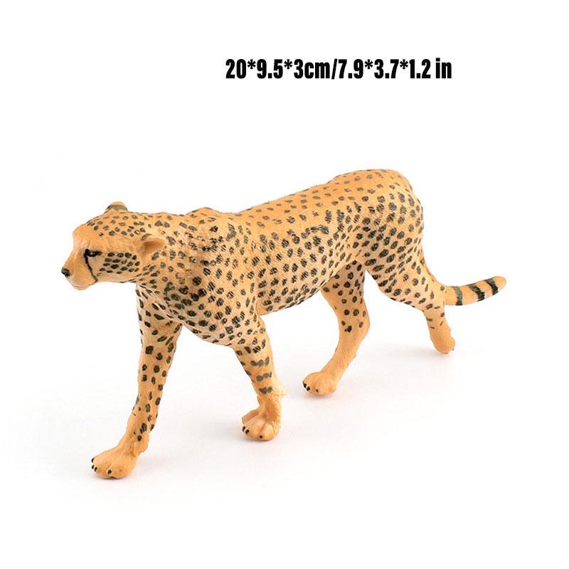 Realistic Leopard Model Toy Plastic Desktop Decoration 5-12.5cm Length 4-9.5cm Height
