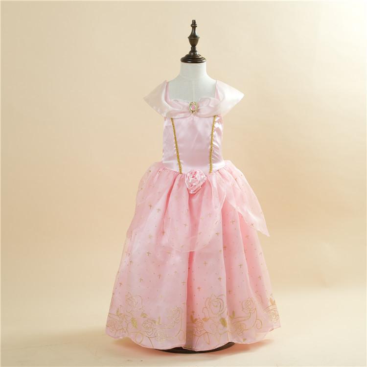 Kids Princess Dresses Girls Belle Party Costume Children Halloween Christmas Party Elegant Dress