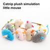 Plush Catnip Mice Toy Small Interactive Stuffed Mouse Realistic Faux Fur Cat