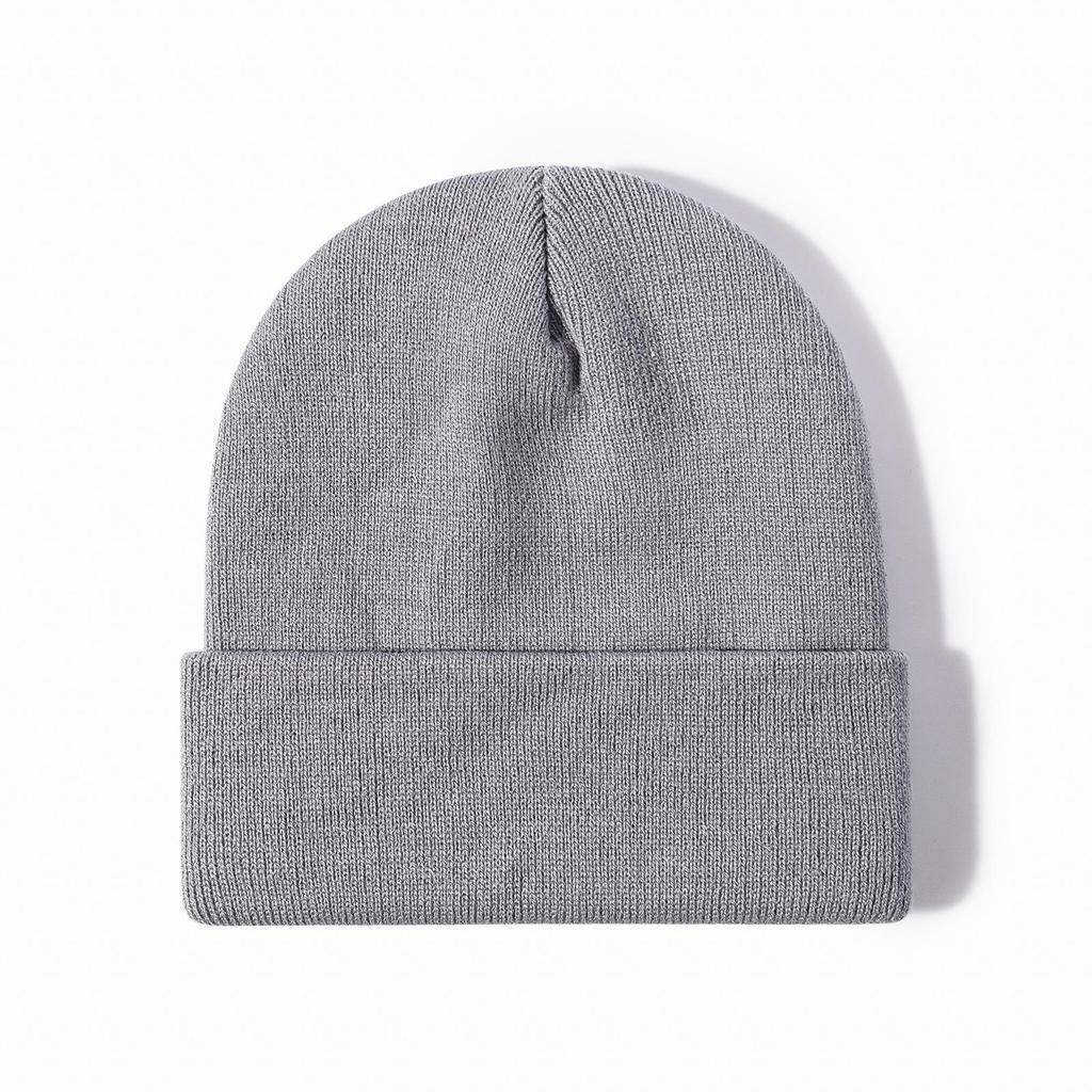 Unisex Korean-Style Embroidered Wool Beanie for Autumn/Winter – Slimming Look, Ideal for Outdoor Activities