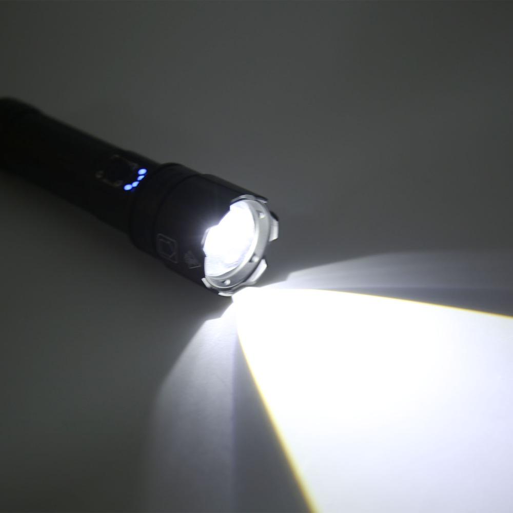 IPX4 Waterproof LED Flashlight 30W Rechargeable Flashlight Super Bright Flashlight  Emergency