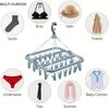 Plastic Hanger with 32 Clips, Designed Specifically for Hanging Clothes, Underwear, Socks, and Daily Household Items