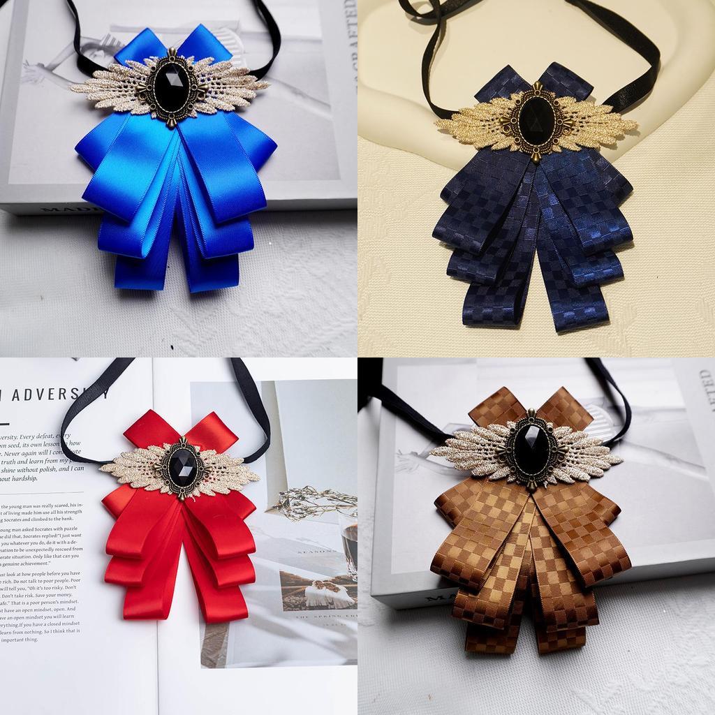 Solid Color Butterfly Tie With Rhinestone Decor And Polyester Fabric For Formal Events And Weddings