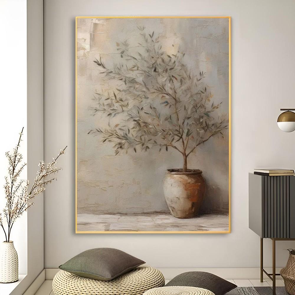 1 buc. Poster Vintage Italian Măslin în Vas Poster Imprimeu Artă Bar Mobilier Decor Cameră de Zi