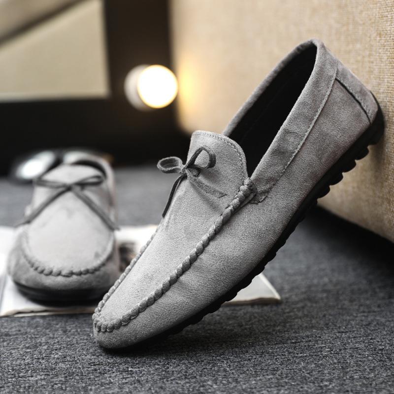 2025 New Men's Shoes Spring Thin Doudou Shoes Men's Business Casual Work Shoes Lazy Shoes Low-top Driving Shoes