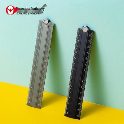Baojing Foldable 30CM Aluminum Alloy Ruler - Children's Multifunctional Drawing Tool