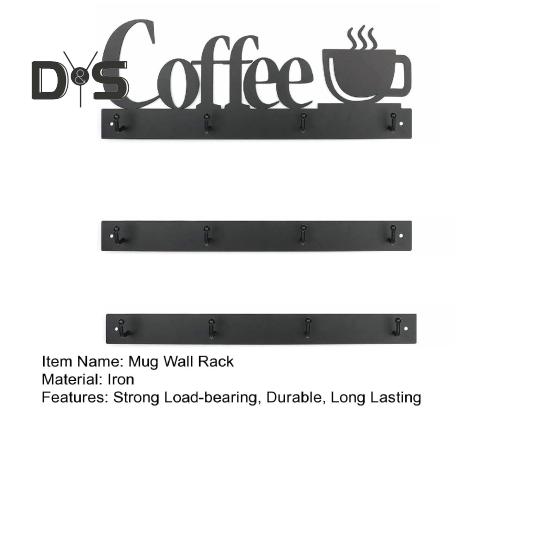 3-teiliger Wandhalter für Tassen, Kaffeetassenhalter mit robusten Haken, einfach zu installieren, rostfrei, Teetassenaufhänger, Display-Dekor