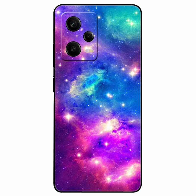 For Redmi Note 12 Pro 5G Case Note12 Covers TPU Black Silicone Starry Cover for Xiaomi Redmi Note 12 Pro+ 5G Plus Cartoon Soft