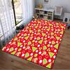 Christmas Pattern with Trees and Ornaments Non-slip rug suitable for living room and bedroom sofas.