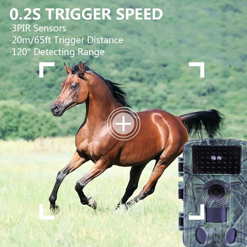 60MP WIFI Outdoor Jagd Wildkamera PR1600 4K Wildtierkamera Bewegungserkennung Nachtsicht Wasserdichte Fotofalle