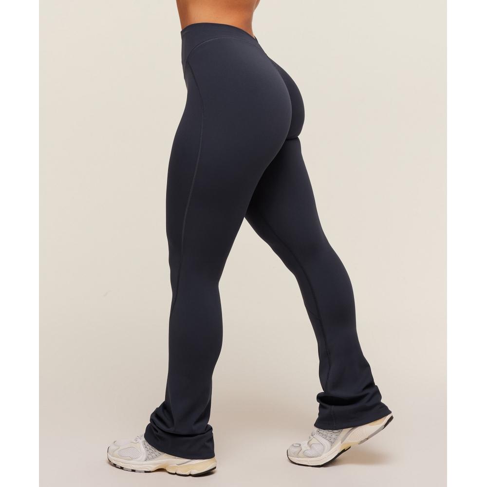 Gymshark Lifting Dipped Waistband Flared Leggings Heavy Blue B5c1k Uctn