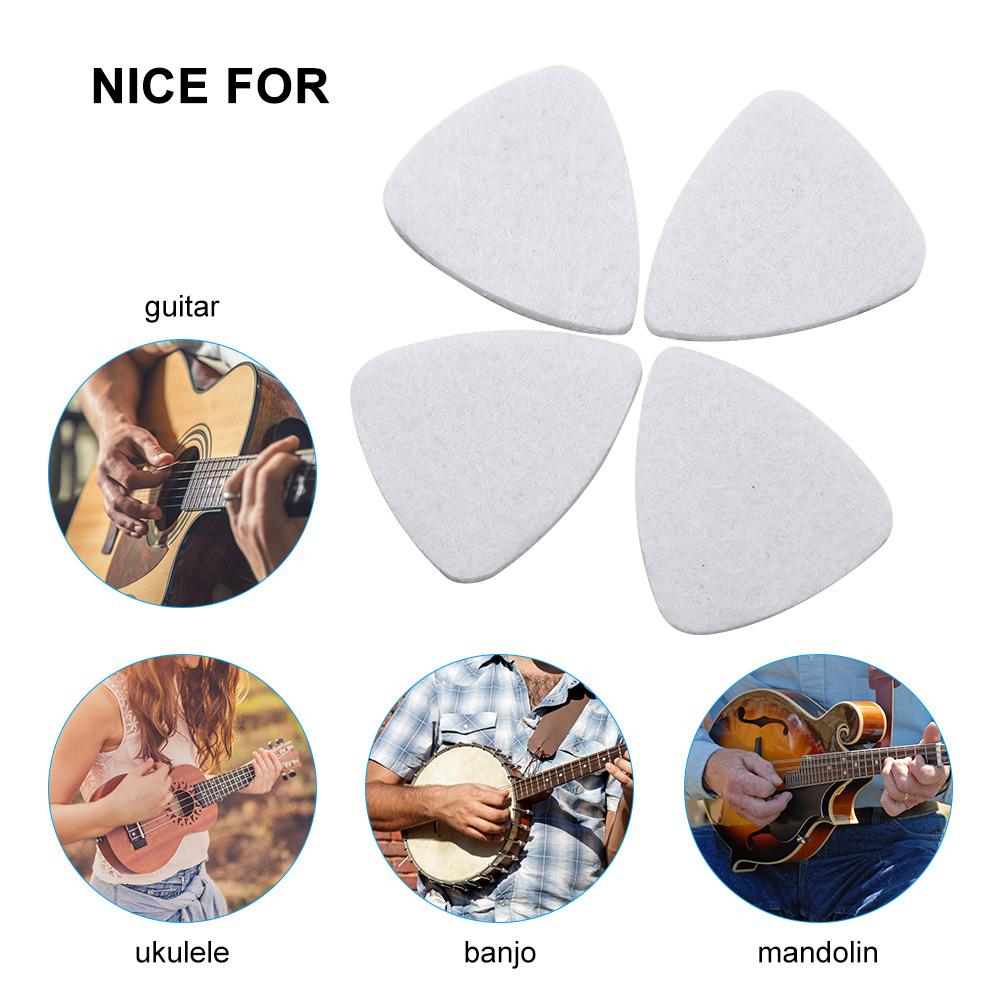 10Pcs High Quality Wool Felt Picks Plectrums 3mm for Guitar Ukulele(Black)