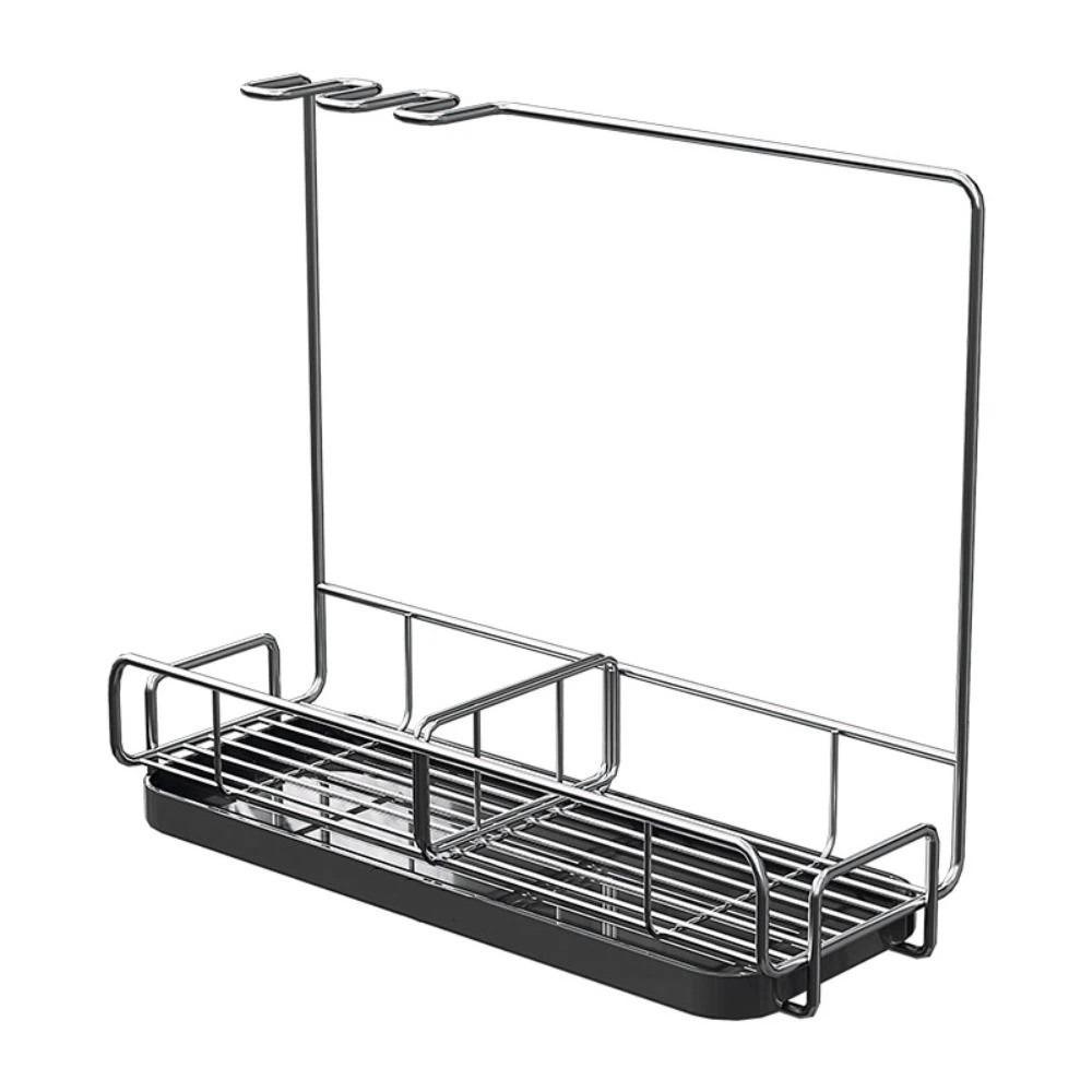 Detachable Drip Tray Sponge Holder Rustproof Metal Kitchen Organizer Household Kitchen
