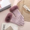 Warm Gloves Women'S German Plush Mouth Windproof And Cold-Proof Plush Outdoor Riding Driving Touch Screen Autumn And Winter Gloves