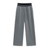 New Gray Casual Pants Women's Autumn Lazy Drape High Waist Straight Pants Slim Loose Drawstring Sweatpants