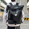 Trendy Brand Roll Mouth Personalized Splicing Schoolbag Fashion Harajuku Men'S And Women'S Large-Capacity Casual Backpack
