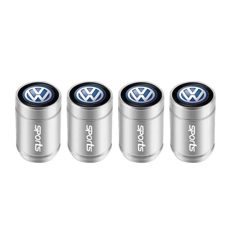 T23-Car Tire Wheel Valve Caps Cover Suede Car Key Chain Ring Keychain For Volkswagen ID GTI Golf Polo Passat Tiguan Jetta Beetle CC