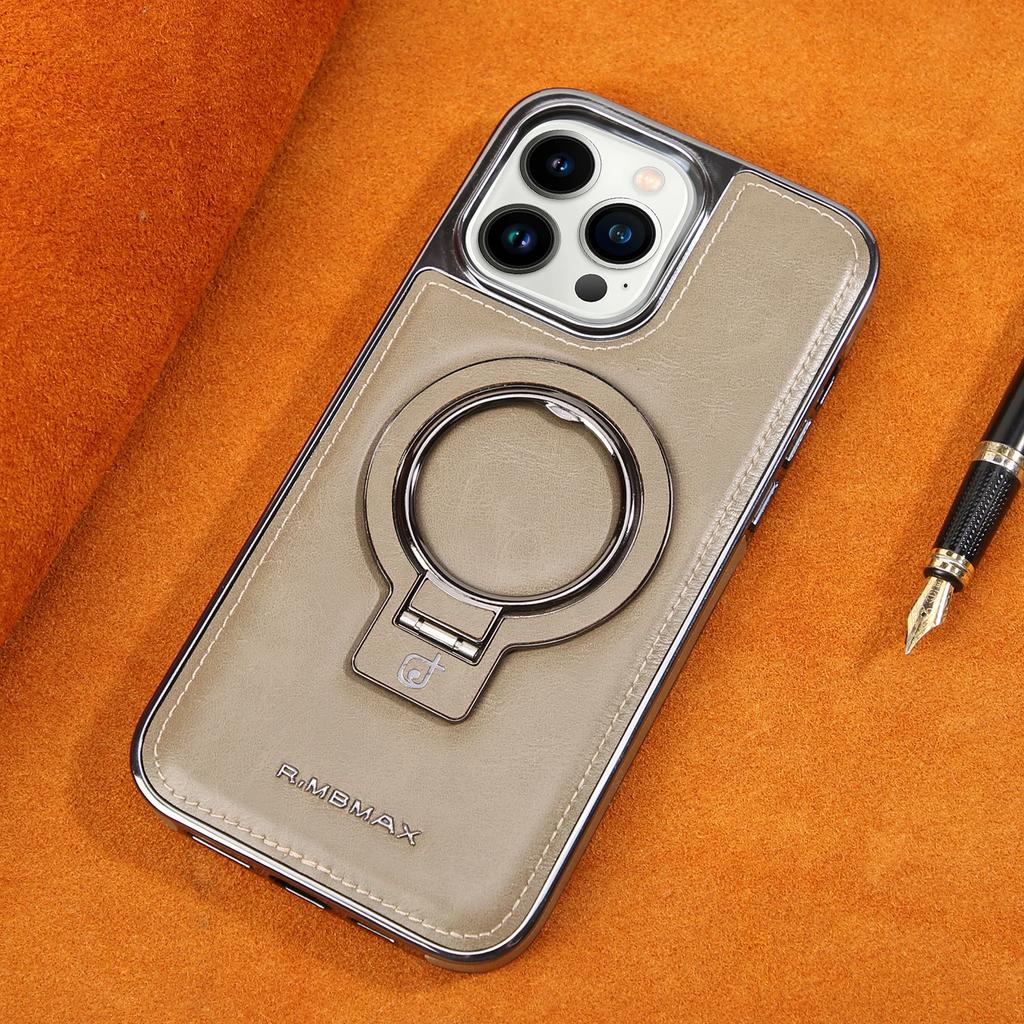 Suport pliabil magnetic invizibil din piele de lux pentru husă de telefon Magsafe pentru iPhone 16 Pro Max 15 13 12 14 Suport Capac rezistent la șocuri