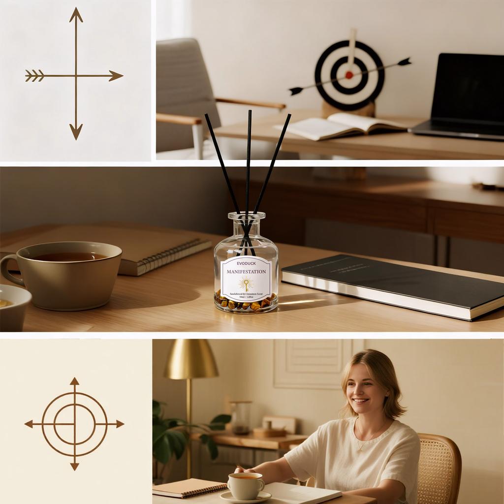 Non-Flaming Fragrance Diffuser, Flameless Sandalwood Cinnamon Oil With Reed Diffuser Stick Home Room Air Freshener Decor 50ml