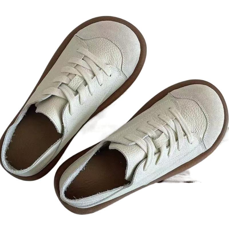 Sneakers Women Shoes Loafers Lace Up Leather Flat New Spring Ladies Casual Shoes Outdoor Travel and Walking Women Shoes