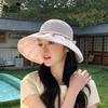 Hat Women's Summer Outdoor Sun Hat Cycling Big Eaves Sun Protection Basin Hat Fashionable Versatile Face Small Bucket Hat