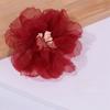 10Pcs Colorful Organza Artificial Flower Appliques  for Wedding Dress Hats Decoration
