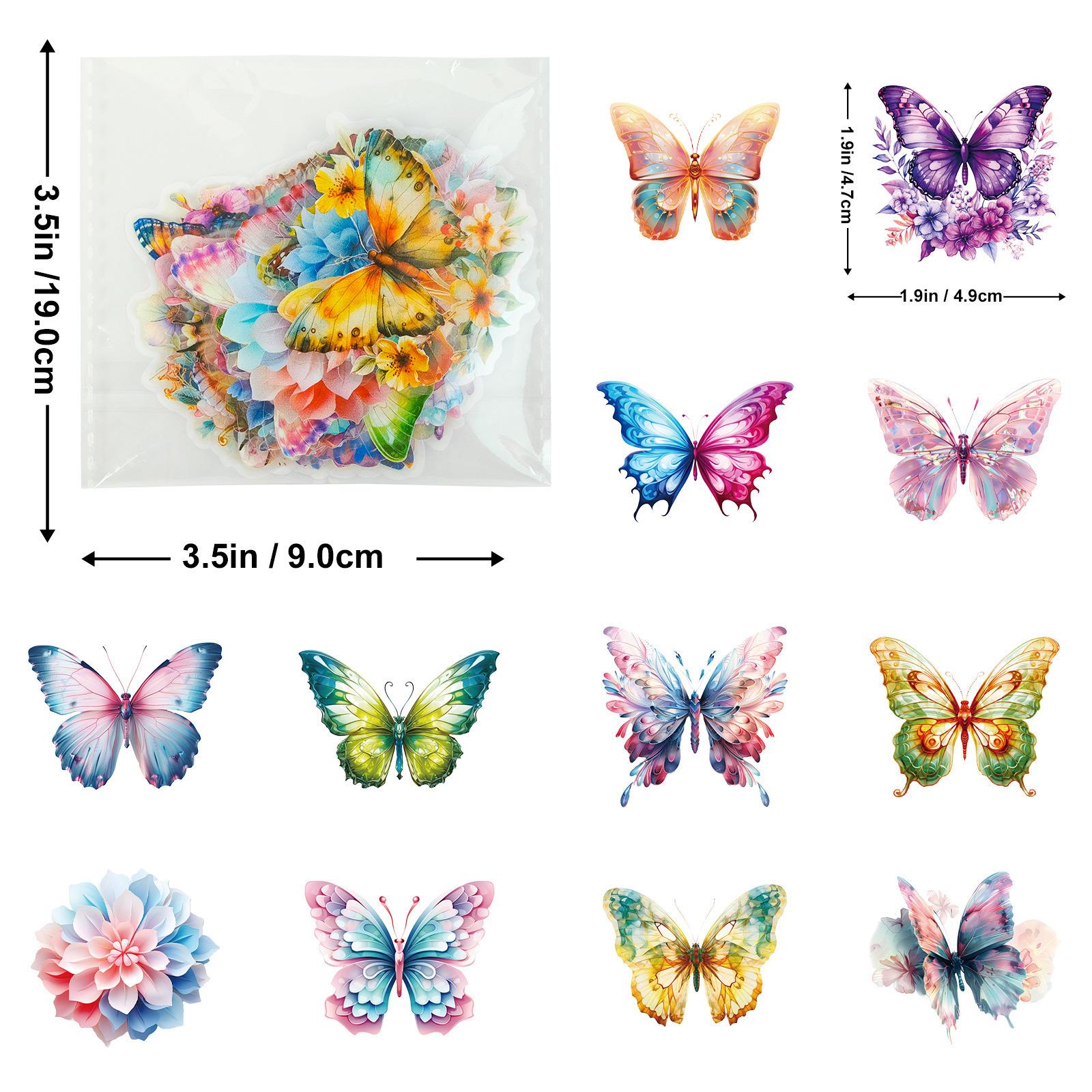 

50 ПЭТ наклеек Креативные грибы Листья Ручной учет Прозрачные Растения Ручной учет Наклейки Пакет Материал Украшение