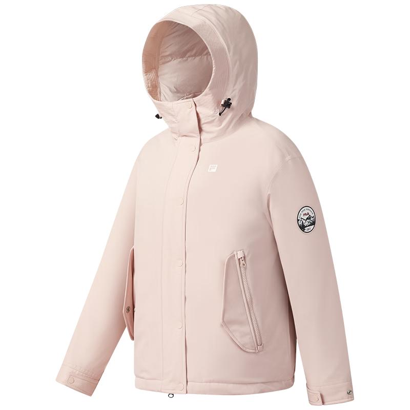 FILA Women's Loose Fit Hooded Down Jacket