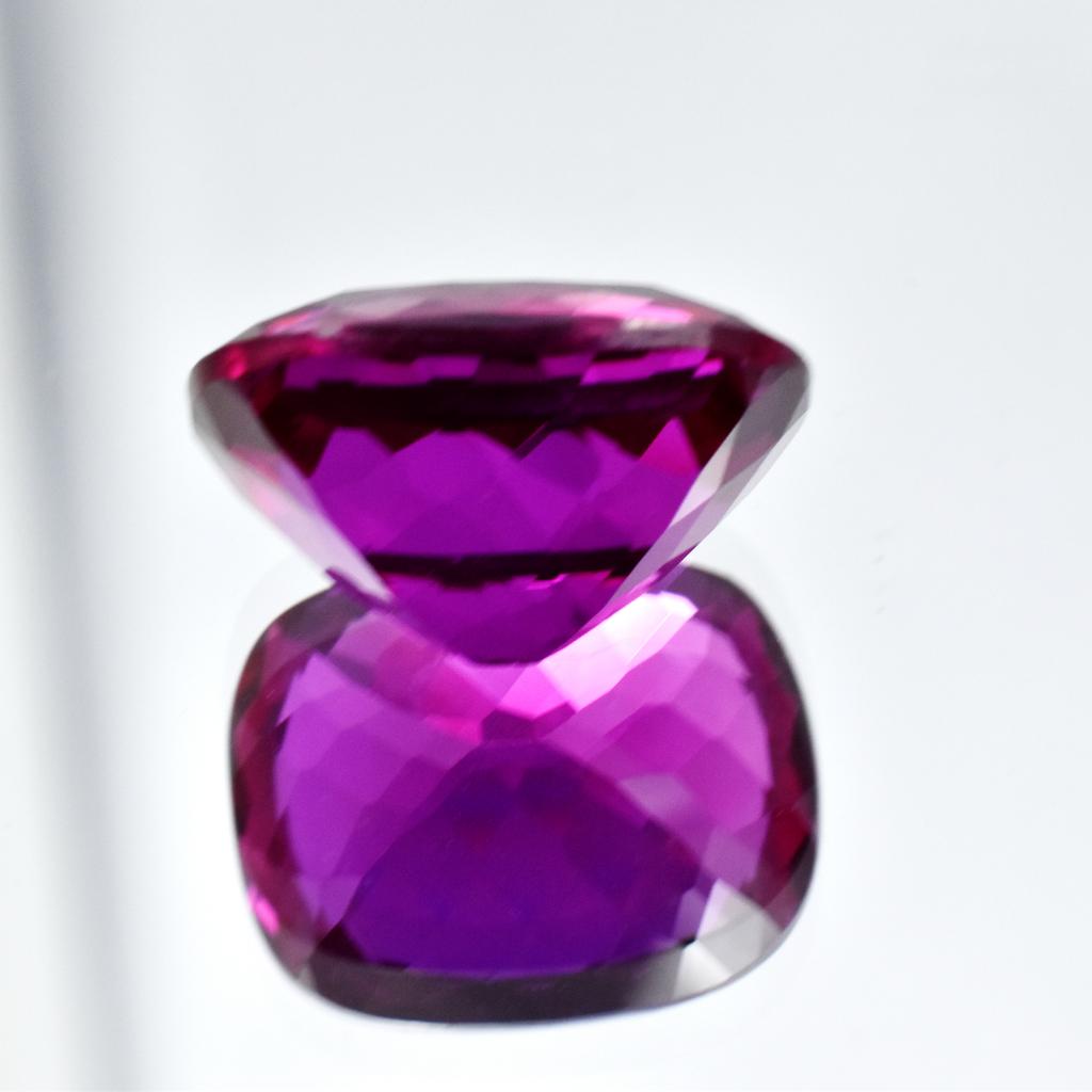 Natural Purple Sapphire Loose Gemstone Cushion 16.30 Ct Heated September Birthday Birthstone