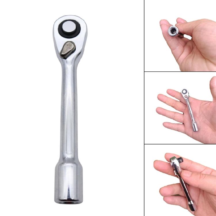 Handy Reversible Ratchet Wrench Convenient Tool Square Hole Socket Wrench
