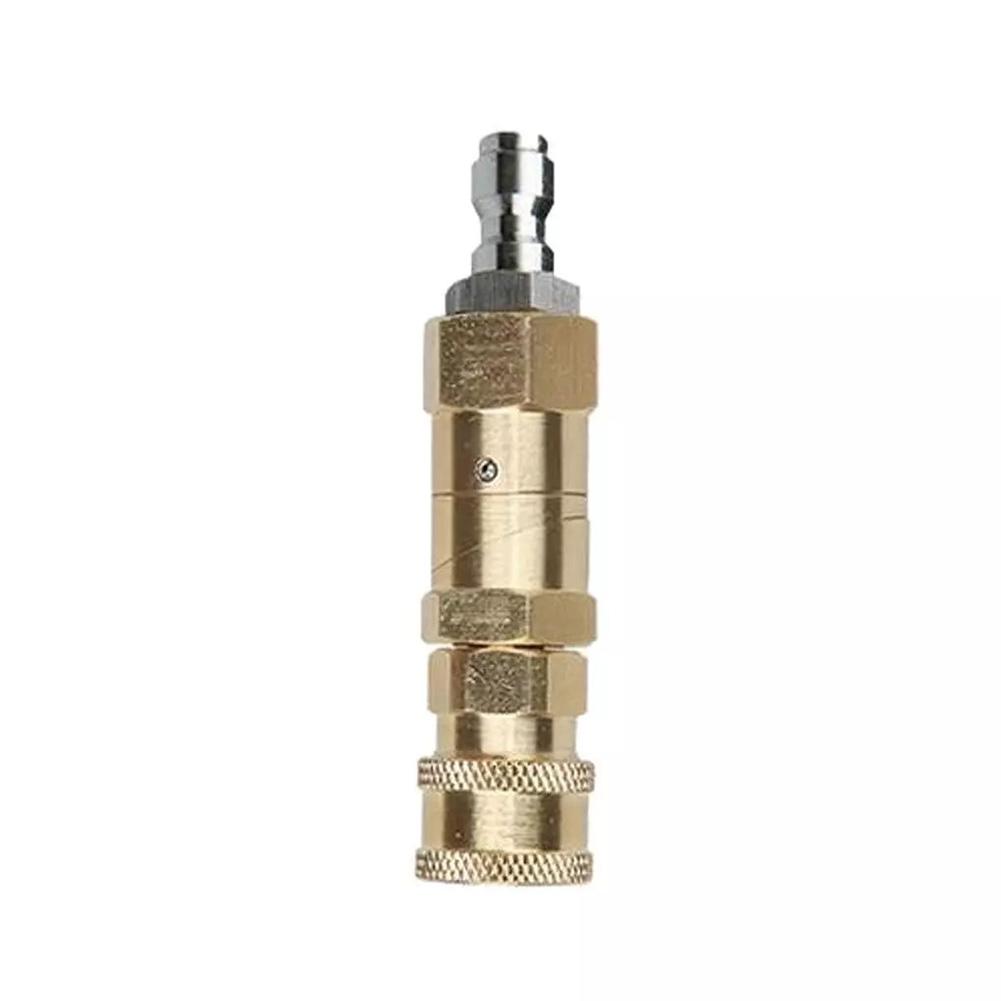 Easy Connection Pressure Washer Coupler High Pressure Coupler 360-degree Rotation Brass Construction Flexible Adjustment