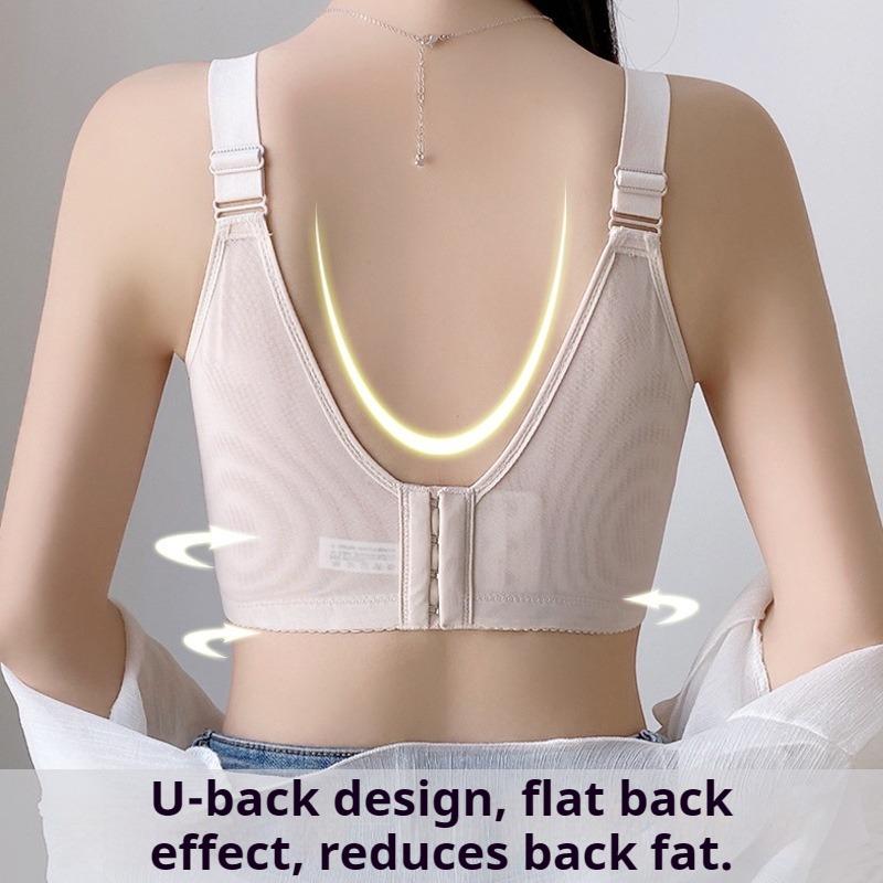 Thin Adjustable Bra Plus-size Tube Top Push-up Bra for Large Breasts Full-cup Bra for Side Breast Reduction and Sagging Prevention