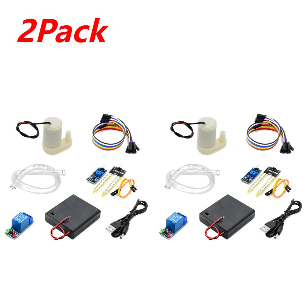 1-5set Automatic Irrigation Module DIY Automatic Watering Kit Garden Water Pump Soil Moisture Sensor Relay Module For Arduino