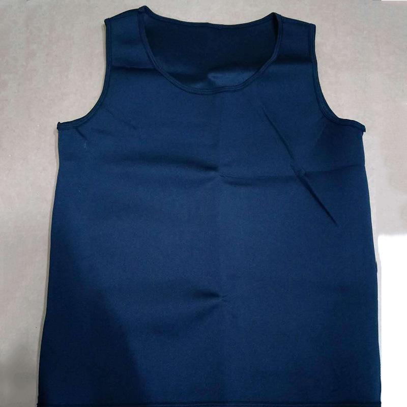 Pánský neoprenový tvarovač postavy s U-výstřihem, potivá fitness vesta