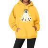 Women's Casual Fashion Solid Color Rugby Print Long Sleeve Hooded Sweatshirt Top