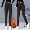 Women's High-Waisted Corduroy Carrot Pants: Fleece-Lined, Casual Straight-Leg for Autumn & Winter