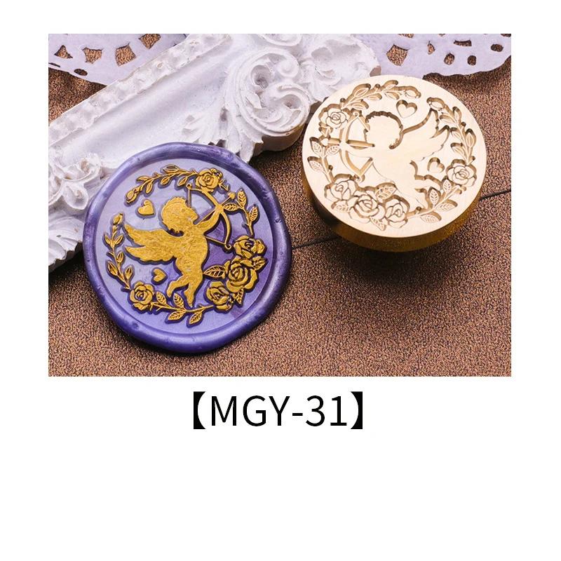 Wax Seal Stamp Heads Rose Pattern for Wedding Invitation Envelope Scrapbooking Flower Stamp for Card Making Craft Decoration