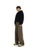 Maillard Retro Braun Stich Unisex Latzhose - Lässige Nischendesign Jeans