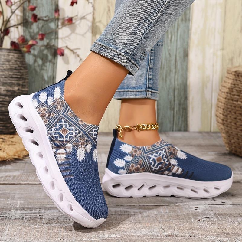 Women's Slip-Resistant Slip-Reserving Low-Top Sneakers - Blue/White/Black/Beige/Gray/Teal/ Navy/ Brown/Black/White/Gray/Blue/Beige - Arch Support