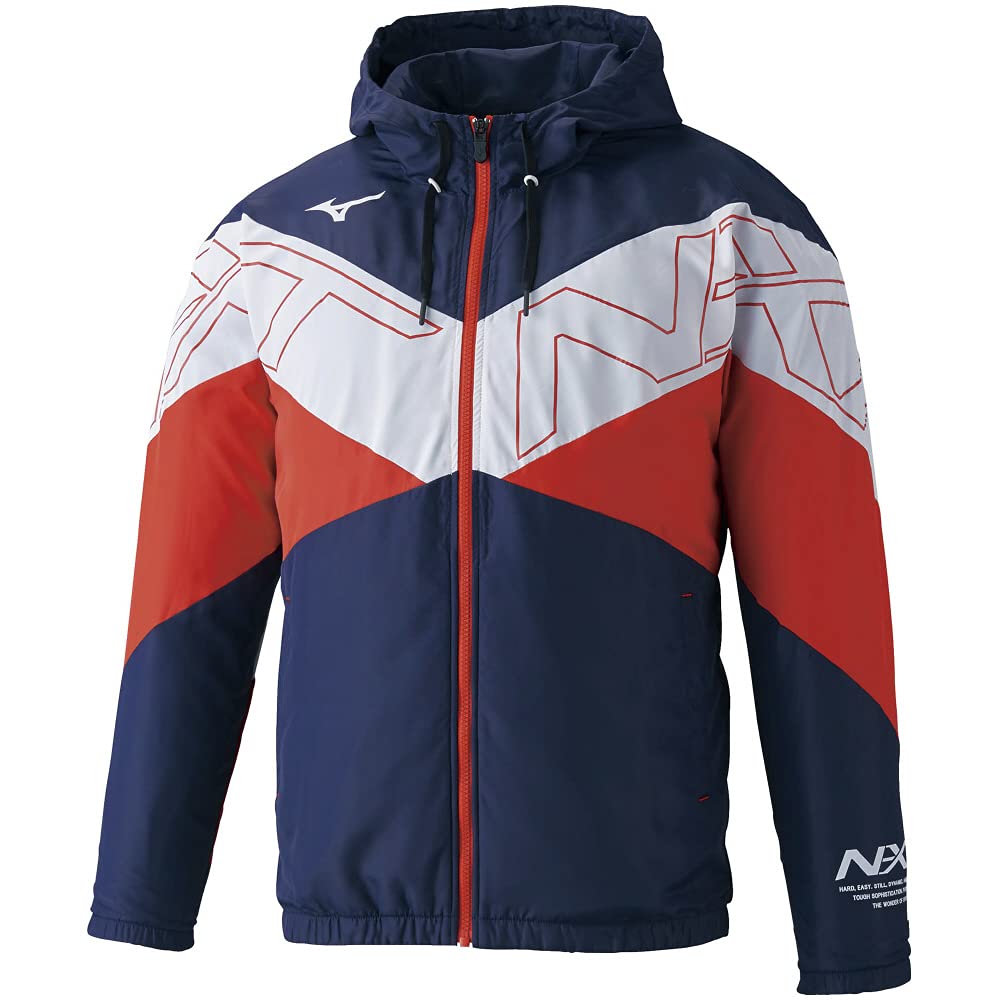 

Mizuno Windbreaker Training Deep Navy x Size M N-XT Jacket, Wear, 32JE1745, Red,