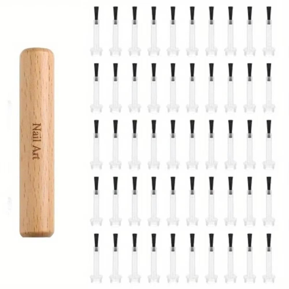 Wooden Grip Nail Art Brush Set Multi-Functional Nail Polish Brushes  Nail Art Brush Applicators