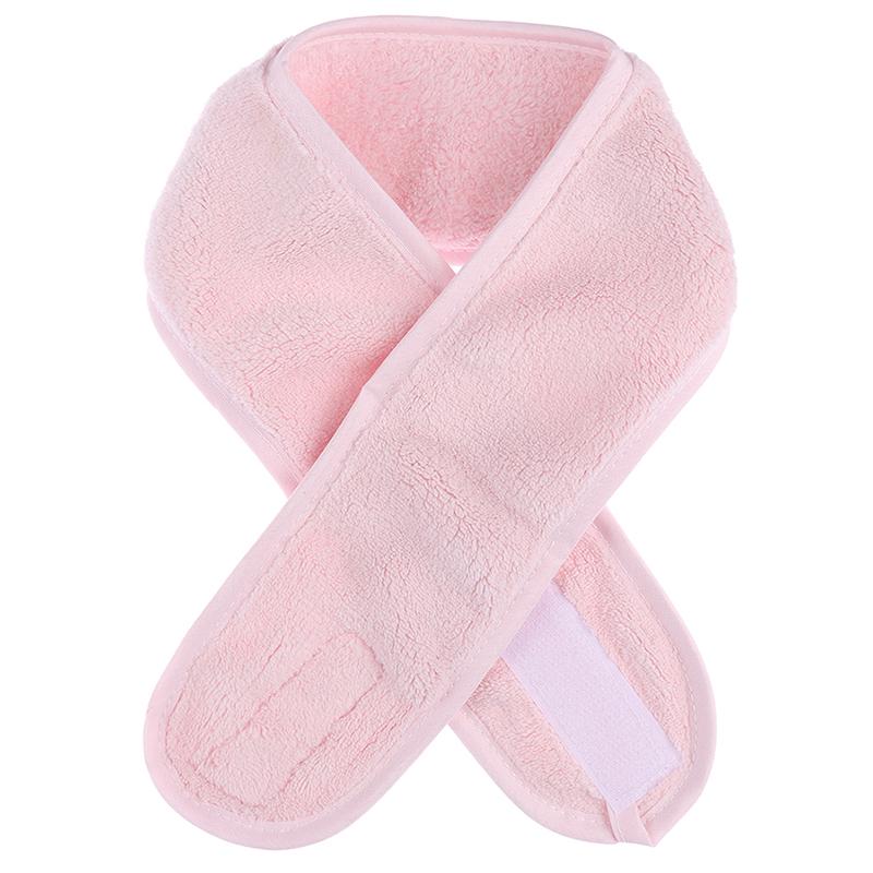 Adjustable Facial Hairband Makeup Head Band Toweling Hair Wrap Shower Cap Towel
