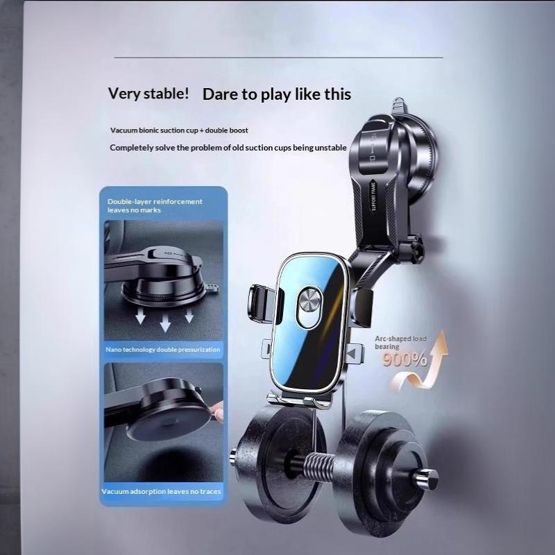 Car Phone Holder Mount Suction Cup 360° Rotation Universal Dashboard Stand Shockproof for All Smart Phones