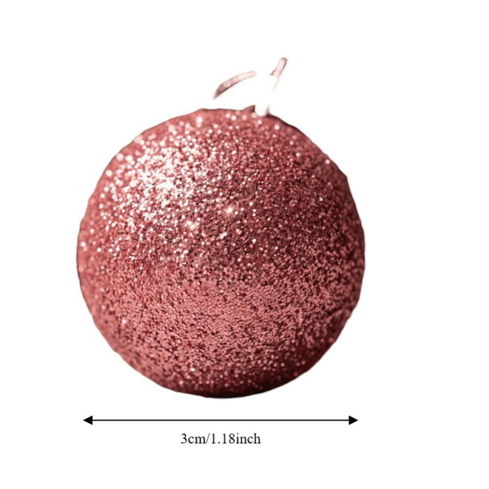 72pcs Plastic Christmas Balls 3 Cm 1.2 In Christmas Hanging Ball Gold Red Pink Decorative Balls Christmas Tree Balls
