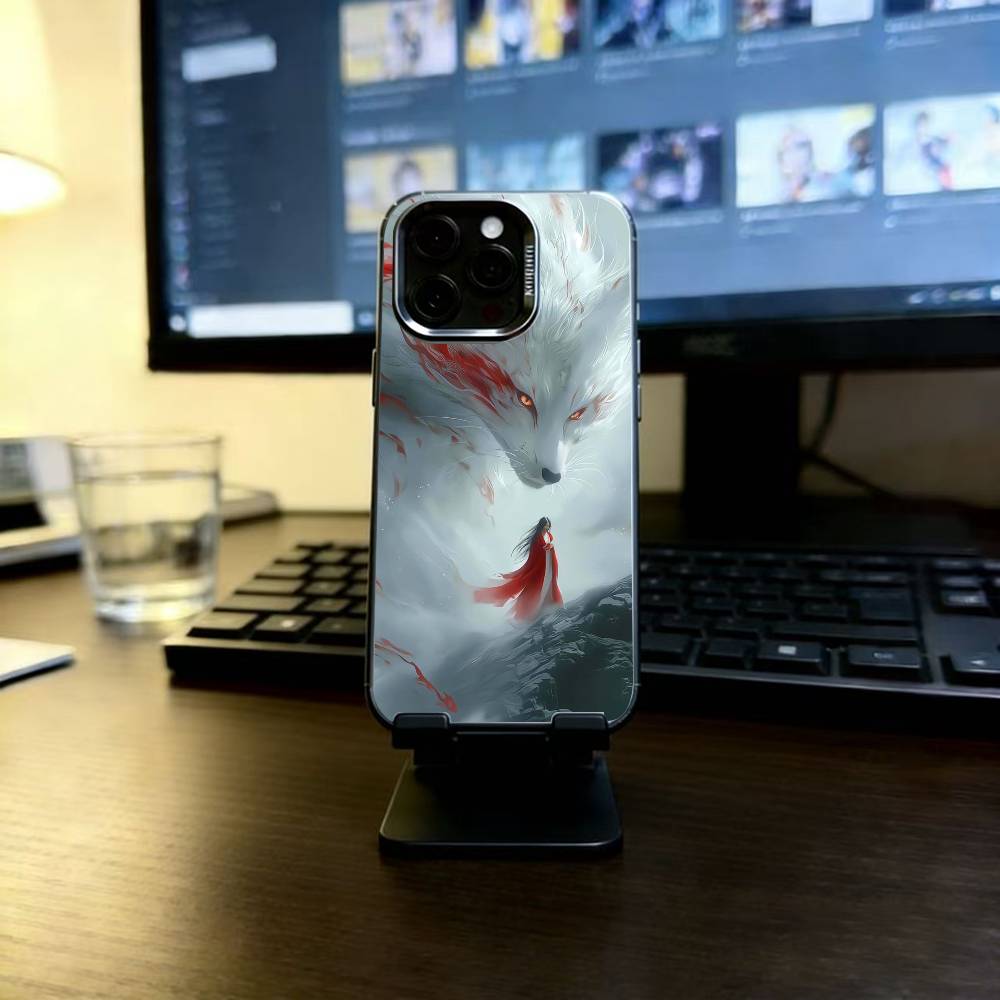 Chinese Danmei Anime MO DAO ZU SHI Phone Case For iPhone 17,16,15,14,13,12,11 Plus,Pro Max,XS,Colored Silver Plated Inside Cover