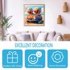 Wooden Puzzle For Adults,Happy Old Lady Wood Puzzles, Irregular Shaped Unique Wooden Jigsaw Puzzle,  Modern Art Home Decor
