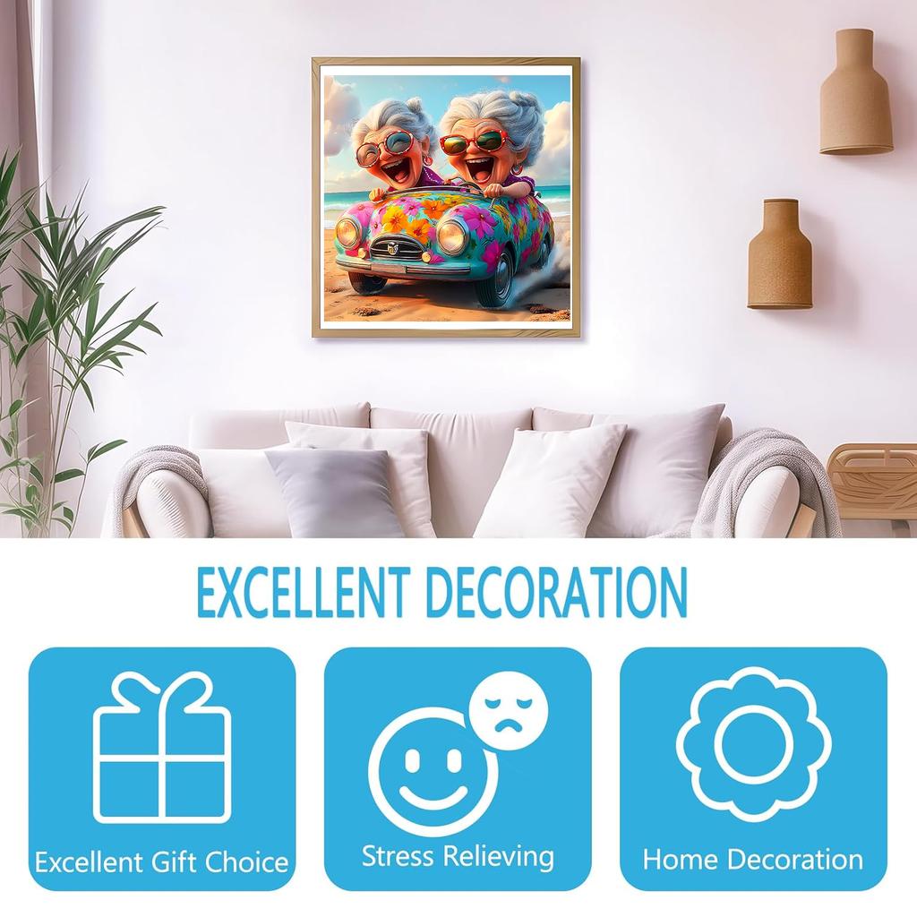 Wooden Puzzle For Adults,Happy Old Lady Wood Puzzles, Irregular Shaped Unique Wooden Jigsaw Puzzle,  Modern Art Home Decor