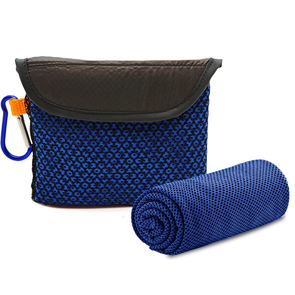 

WDLGMJ-18 30X100cm Outdoor Sport & Workout Cooling Towel Breathable Quick Dry Towel for Marathon Running Hiking Fitness Yoga Dark Blue