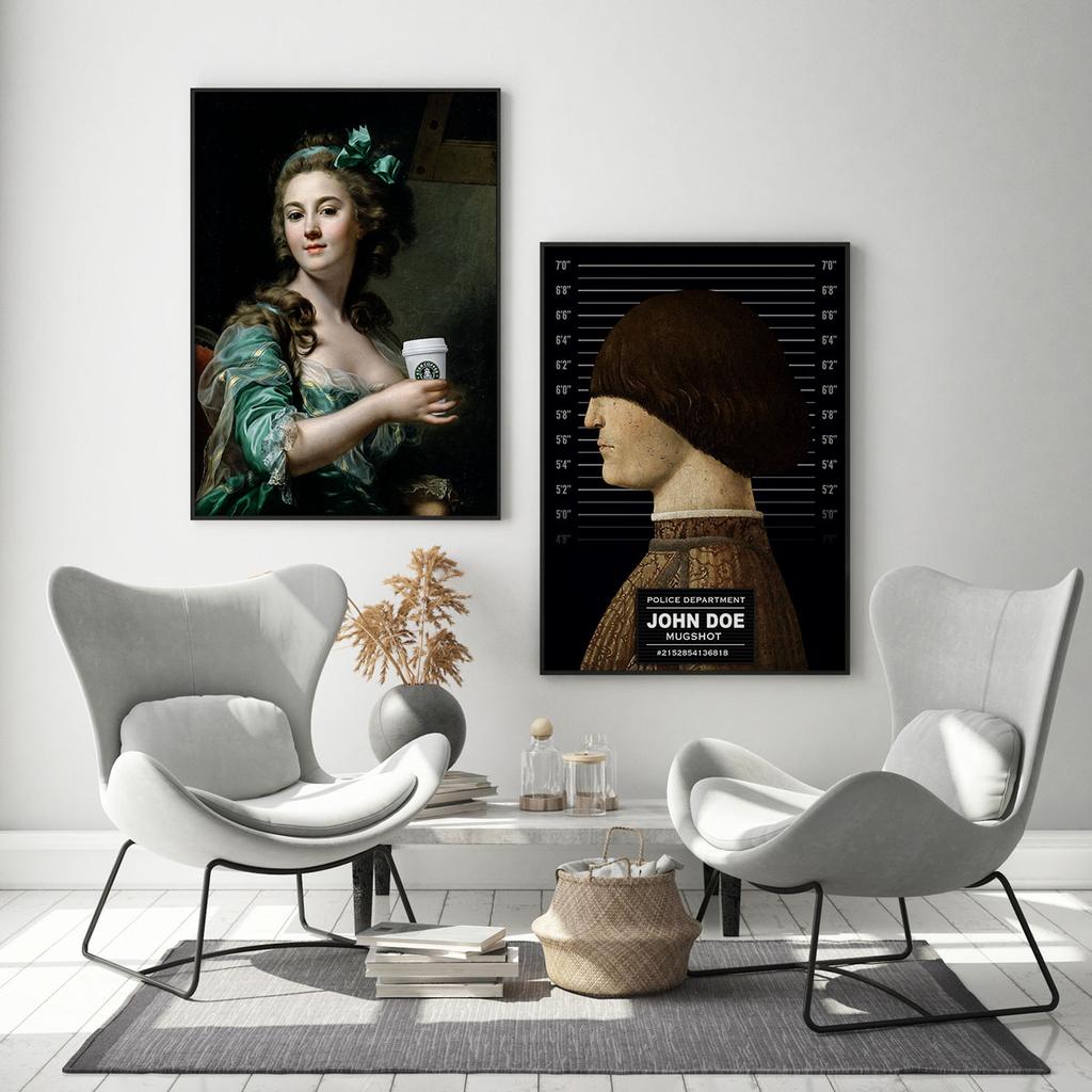 Set of Two Poster Paintings